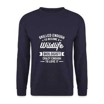 Skilled Enough To Become A Wildlife Biologist Biol - Unisex Sweatshirt - navy - Front - Alina (178cm) & Michal (187cm)