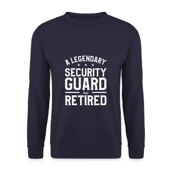 A Legendary Security Guard Has Retired Officer - Unisex Pullover - Navy - Vorne - Alina (178cm) & Michal (187cm)