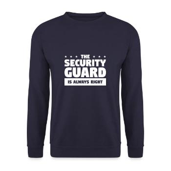 The Security Guard Is Always Right Officer Enforce - Unisex Pullover - Navy - Vorne - Alina (178cm) & Michal (187cm)