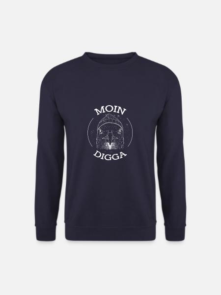 Moin Digga in Norddeutschland Hansestadt Kiez - Unisex Pullover - Navy