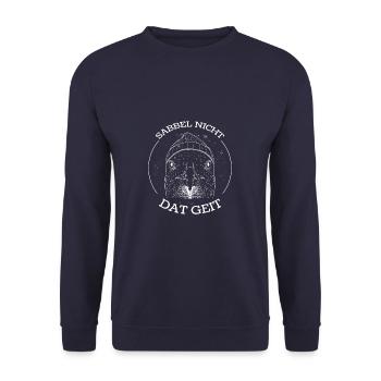 Sabbel nicht dat Geit Moin Northern Germany - Unisex Sweatshirt - navy - Front - Alina (178cm) & Michal (187cm)
