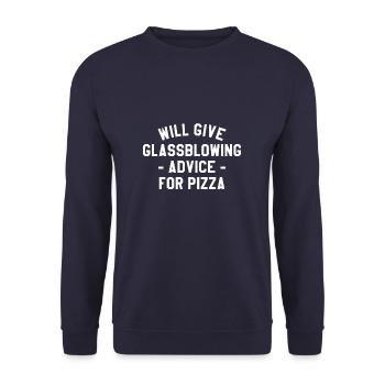 Will Give Glassblowing Advice For Pizza Glassblowe - Unisex Pullover - Navy - Vorne - Alina (178cm) & Michal (187cm)