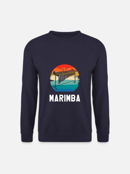 Retro Vintage Classic Marimba Player Instrument - Unisex Pullover - Navy