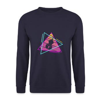 Rétro Vintage Classic Cello Player Instrument - Sweat-shirt Unisexe - marine - Devant - Alina (178cm) & Michal (187cm)