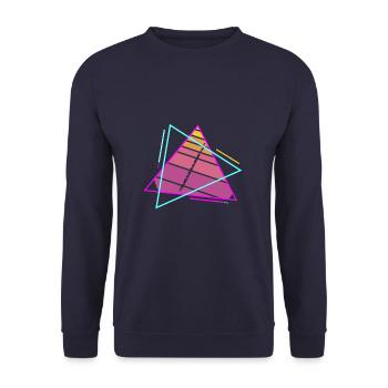 Retro Vintage Classic Irish Flute Player Instruments - Unisex Sweatshirt - navy - Front - Alina (178cm) & Michal (187cm)