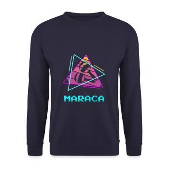 Retro Vintage Classic Maraca Player Instrument - Unisex Sweatshirt - navy - Front - Alina (178cm) & Michal (187cm)