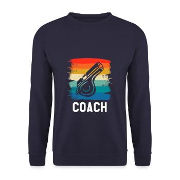 Rétro Vintage Classic Coach Coaching - Sweat-shirt Unisexe - marine - Devant - Alina (178cm) & Michal (187cm)