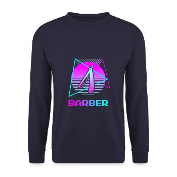 Coiffure Retro Vintage Classic Barber - Sweat-shirt Unisexe - marine - Devant - Alina (178cm) & Michal (187cm)