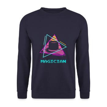 Retro Vintage Classic Magician Magic Trick - Sweat-shirt Unisexe - marine - Devant - Alina (178cm) & Michal (187cm)