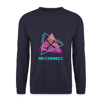 Retro Vintage Classic Mechanic Mechanical - Unisex Sweatshirt - navy - Front - Alina (178cm) & Michal (187cm)