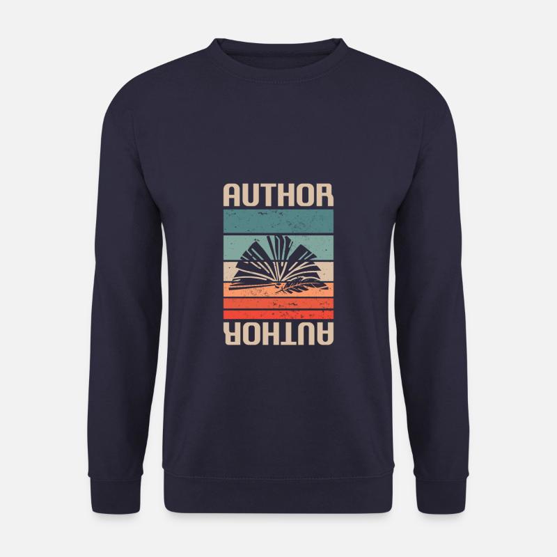 Retro Vintage Classic Author Book Writing - Unisex Pullover - Navy