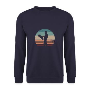 Retro Vintage Classic Architect Architecture - Unisex Pullover - Navy - Vorne - Alina (178cm) & Michal (187cm)
