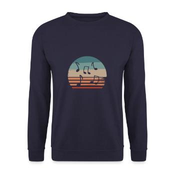 Retro Vintage Classic Composer Music Composing - Unisex Sweatshirt - navy - Front - Alina (178cm) & Michal (187cm)