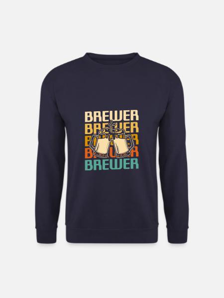 Retro Brewer Beer Brewing - Unisex Sweatshirt - navy