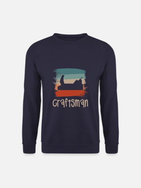 Retro Vintage Classic Craftsman Crafting - Unisex Pullover - Navy