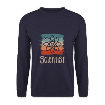 Rétro Vintage Scientifique Chimie Physique Science - Sweat-shirt Unisexe - marine - Devant - Alina (178cm) & Michal (187cm)