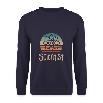 Rétro Vintage Scientifique Chimie Physique Science - Sweat-shirt Unisexe - marine - Devant - Alina (178cm) & Michal (187cm)