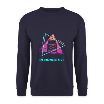 Rétro Pharmacien Pharmacie Pharmaceutique - Sweat-shirt Unisexe - marine - Devant - Alina (178cm) & Michal (187cm)