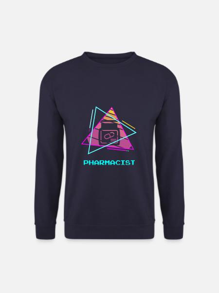 Retro Pharmacist Pharmaceutical Pharmacy - Unisex Pullover - Navy