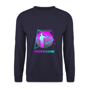 Retro Professor University Teaching - Unisex Pullover - Navy - Vorne - Alina (178cm) & Michal (187cm)