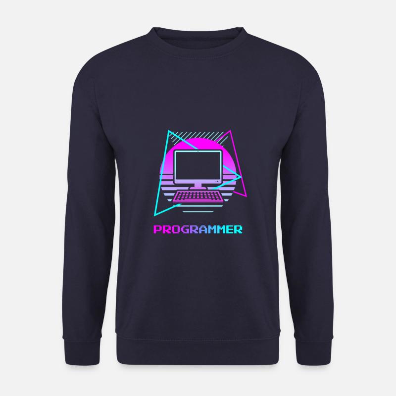 Retro Programmer Computer Programming - Unisex Pullover - Navy
