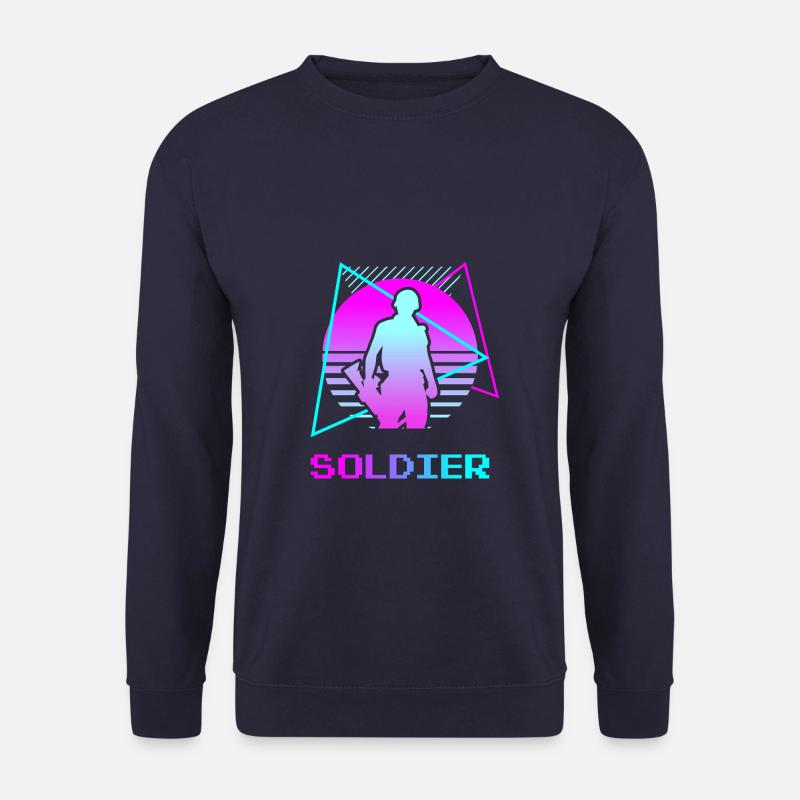 Retro Soldier Army Military - Unisex Pullover - Navy