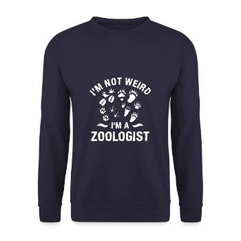 I'm Not Weird I'm A Zoologist Wildlife Biologist B - Unisex Sweatshirt - navy - Front - Alina (178cm) & Michal (187cm)