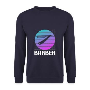Coiffure Retro Vintage Classic Barber - Sweat-shirt Unisexe - marine - Devant - Alina (178cm) & Michal (187cm)