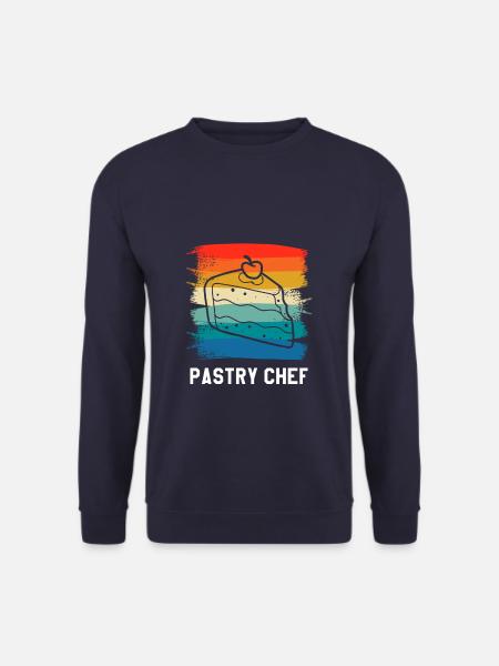 Retro Vintage Pastry Chef Pastries - Unisex Sweatshirt - navy