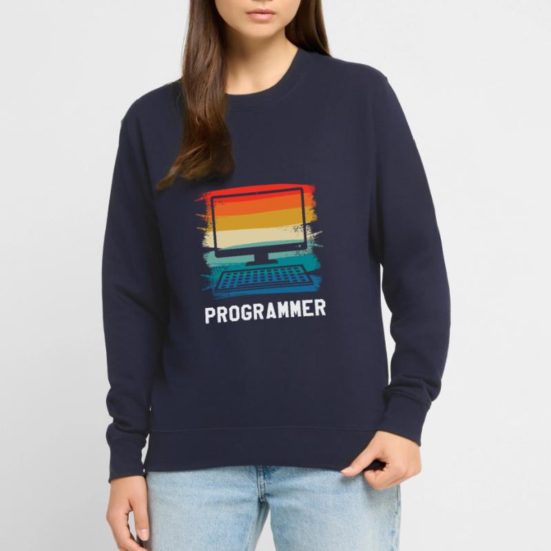 Retro Vintage Programmer Computer Programming Unisex Pullover