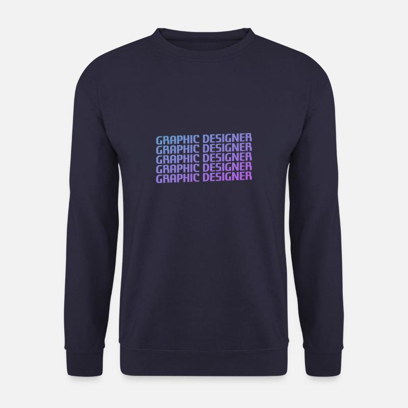 Retro Graphic Designer Graphic Design - Unisex Pullover - Navy