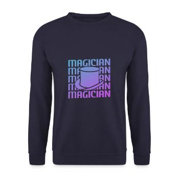 Retro Vintage Classic Magician Magic Trick - Sweat-shirt Unisexe - marine - Devant - Alina (178cm) & Michal (187cm)