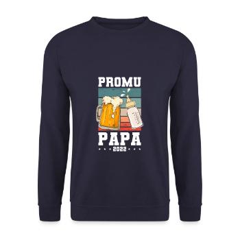 Promu Papa 2022 Annonce De Grossesse Révélation Du - Unisex Pullover - Navy - Vorne - Alina (178cm) & Michal (187cm)
