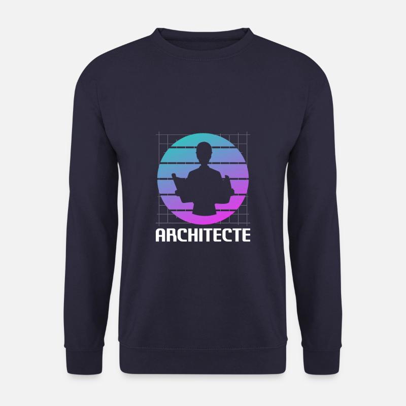 Retro Architecte Architecture Architectural - Unisex Pullover - Navy