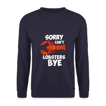Sorry Can't Lobsters Bye - Unisex Sweatshirt - navy - Front - Alina (178cm) & Michal (187cm)