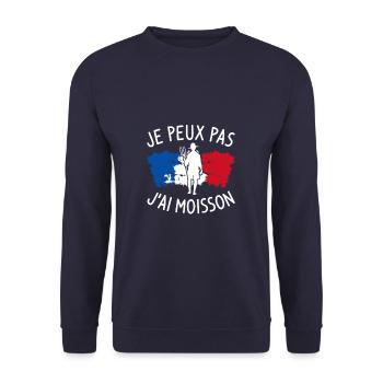 Je Peux Pas J'ai Moisson Agriculteur Agricole - Sweat-shirt Unisexe - marine - Devant - Alina (178cm) & Michal (187cm)