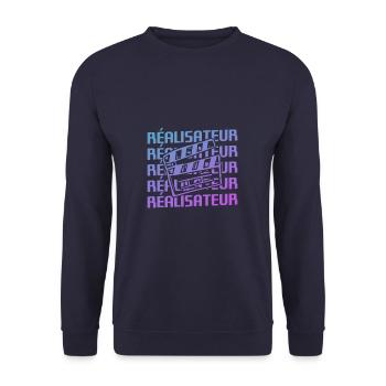 Retro Réalisateur Réalisation Cinéaste - Sweat-shirt Unisexe - marine - Devant - Alina (178cm) & Michal (187cm)
