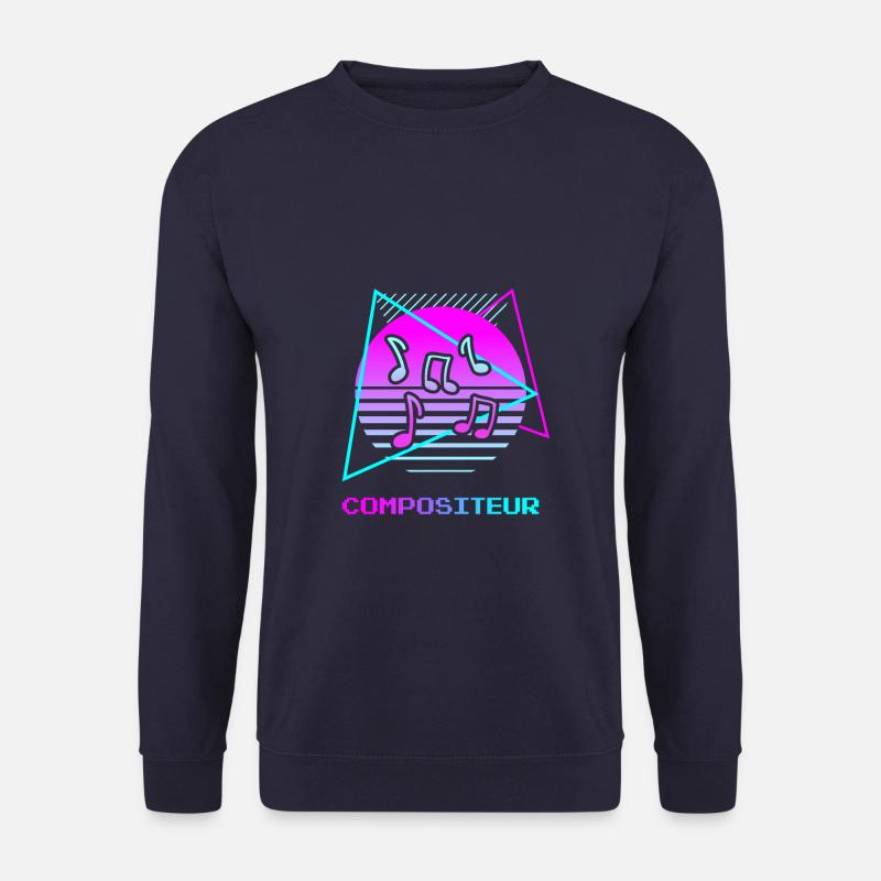 Retro Compositeur Composition Musicale - Sweat-shirt Unisexe - marine