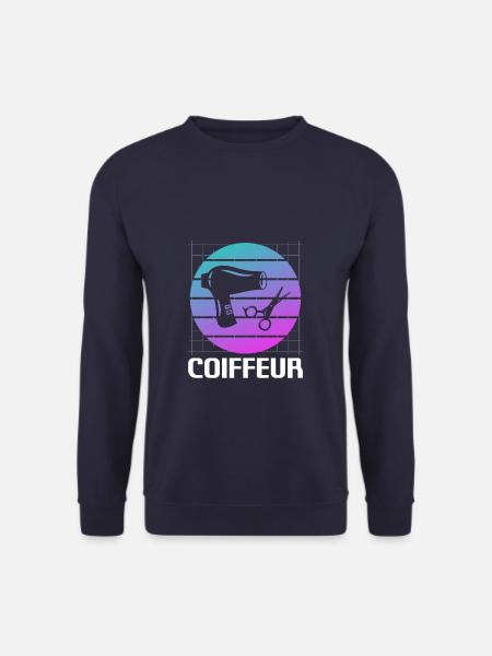 Retro Coiffeur Coiffure - Sweat-shirt Unisexe - marine