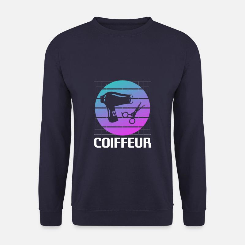 Retro Coiffeur Coiffure - Sweat-shirt Unisexe - marine