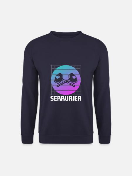 Retro Serrurier Serrurerie - Sweat-shirt Unisexe - marine