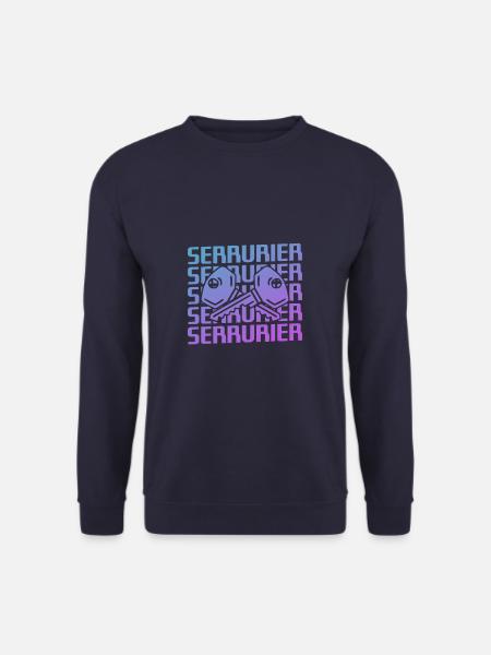 Retro Serrurier Serrurerie - Sweat-shirt Unisexe - marine