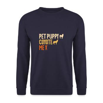 Pet Puppy Coyote Me Hunter Coyotes Hunting - Sweat-shirt Unisexe - marine - Devant - Alina (178cm) & Michal (187cm)
