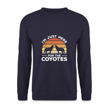 I'm Just Here For The Coyotes Coyote Hunting - Sweat-shirt Unisexe - marine - Devant - Alina (178cm) & Michal (187cm)