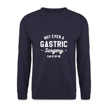 Nicht einmal eine Magenoperation kann mich davon abhalten bariatrisch - Unisex Pullover - Navy - Vorne - Alina (178cm) & Michal (187cm)