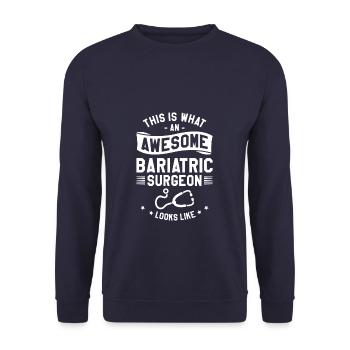 So sieht ein großartiger bariatrischer Chirurg aus - Unisex Pullover - Navy - Vorne - Alina (178cm) & Michal (187cm)