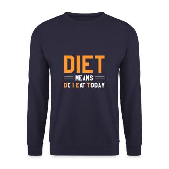 Diät bedeutet, esse ich heute bariatrischen Magen - Unisex Pullover - Navy - Vorne - Alina (178cm) & Michal (187cm)