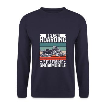 Retro It's Now Hoarding If It's For My Snowmobile - Unisex Sweatshirt - navy - Front - Alina (178cm) & Michal (187cm)