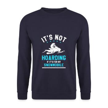 It's Now Hoarding If It's For My Snowmobile - Unisex Sweatshirt - navy - Front - Alina (178cm) & Michal (187cm)