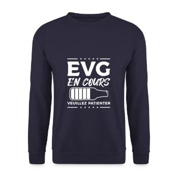 EVG En Cours Veuillez Patienter - Sweat-shirt Unisexe - marine - Devant - Alina (178cm) & Michal (187cm)